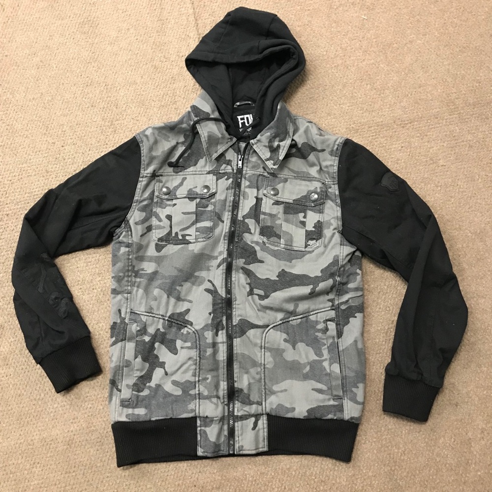 Fox Racing camo hooded jacket